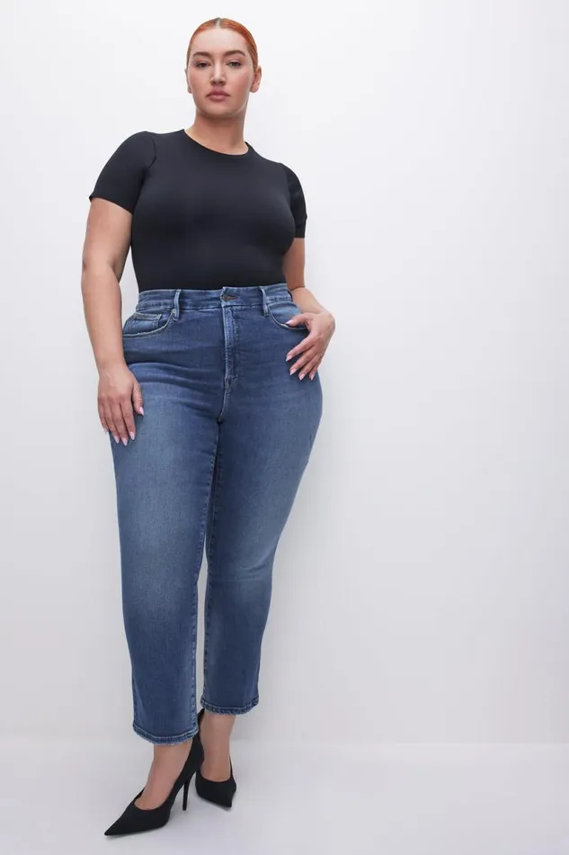 Women GOOD AMERICAN Jeans GOOD STRAIGHT LIGHT COMPRESSIONJEANS Indigo271