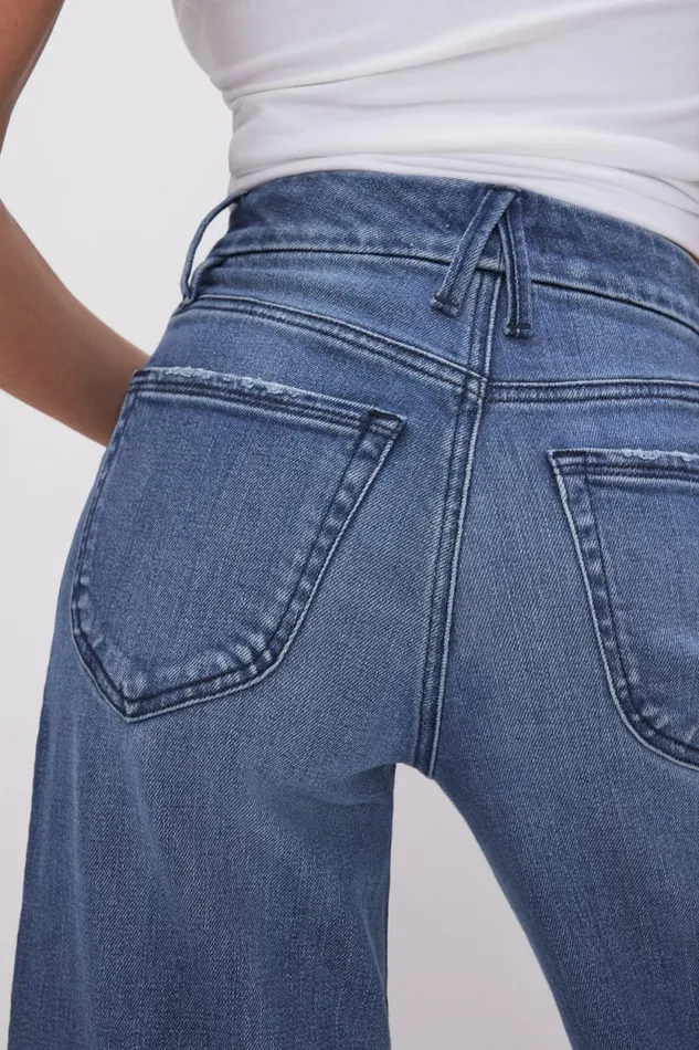 Women GOOD AMERICAN Jeans GOOD WAIST CROPPED PALAZZOJEANS Indigo338