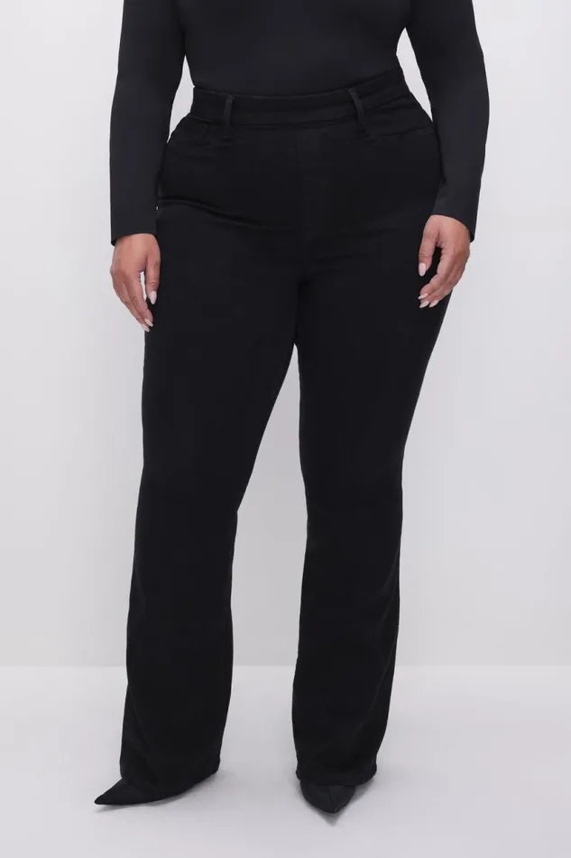 Women GOOD AMERICAN Jeans POWER STRETCH PULLON FLAREJEANS Black001