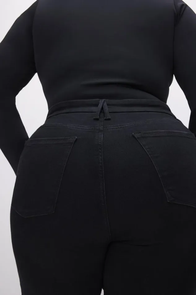 Women GOOD AMERICAN Jeans POWER STRETCH PULLON FLAREJEANS Black001
