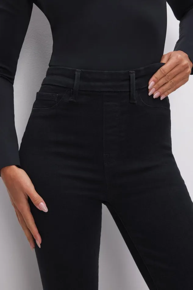 Women GOOD AMERICAN Jeans POWER STRETCH PULLON FLAREJEANS Black001