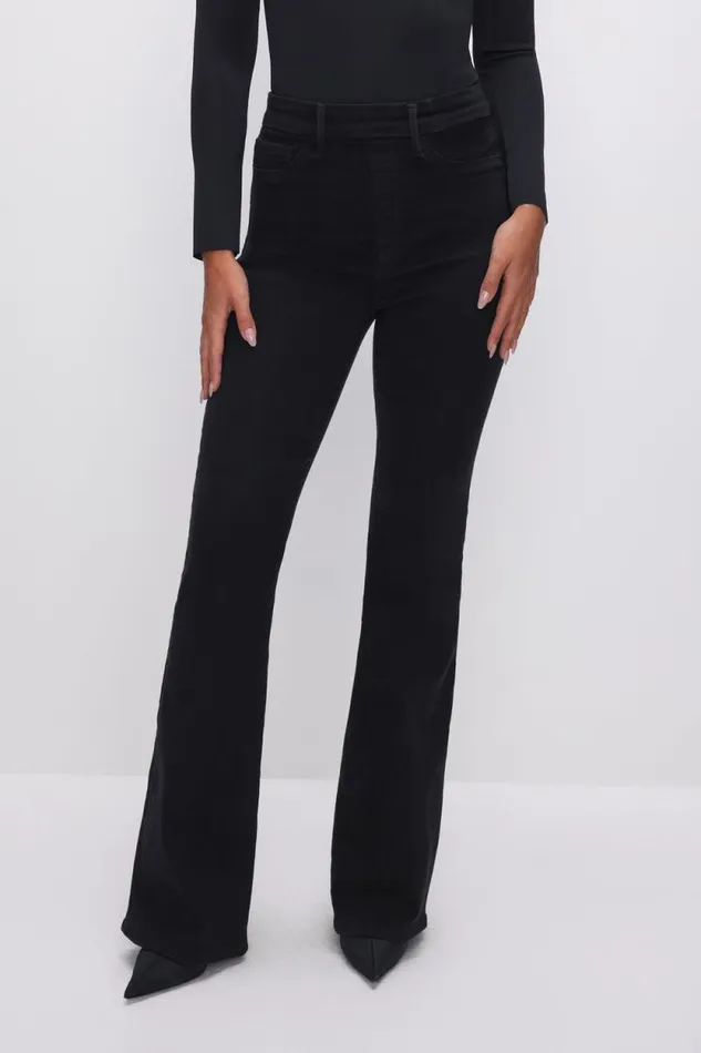 Women GOOD AMERICAN Jeans POWER STRETCH PULLON FLAREJEANS Black001