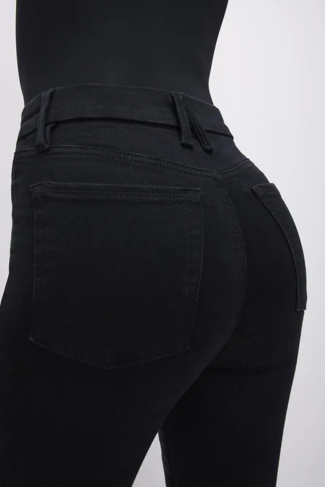 Women GOOD AMERICAN Jeans POWER STRETCH PULLON FLAREJEANS Black001