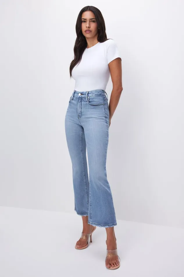 Women GOOD AMERICAN Jeans SOFTTECH GOOD LEGS CROPPED MINI BOOTJEANS Indigo510