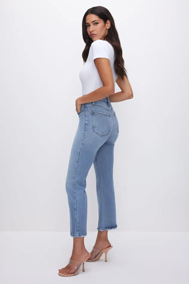 Women GOOD AMERICAN Jeans SOFTTECH GOOD LEGS CROPPED MINI BOOTJEANS Indigo510