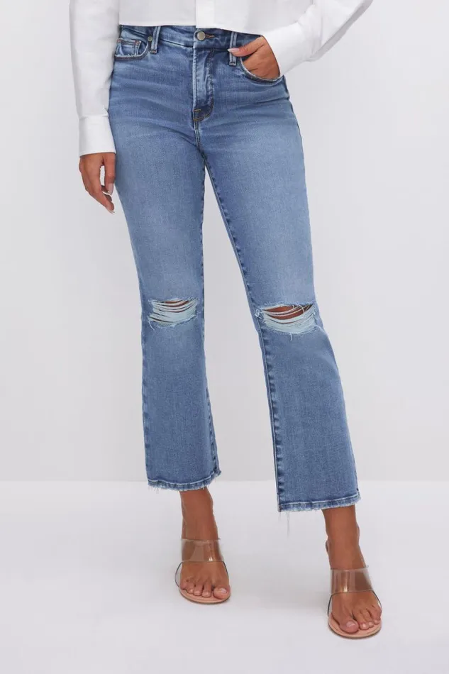 Women GOOD AMERICAN Jeans SOFTTECH GOOD LEGS CROPPED MINI BOOTJEANS Indigo521