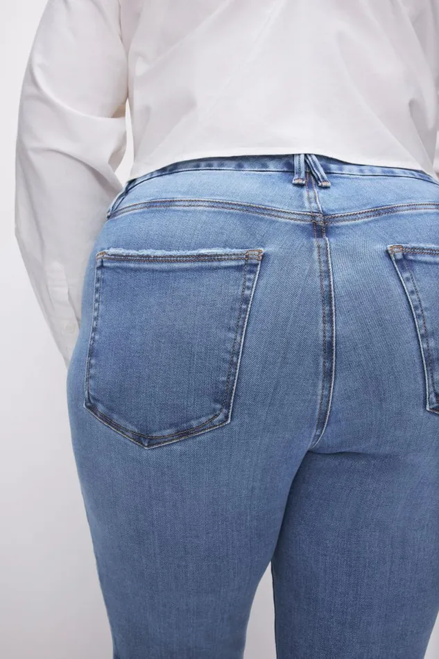 Women GOOD AMERICAN Jeans SOFTTECH GOOD LEGS CROPPED MINI BOOTJEANS Indigo521