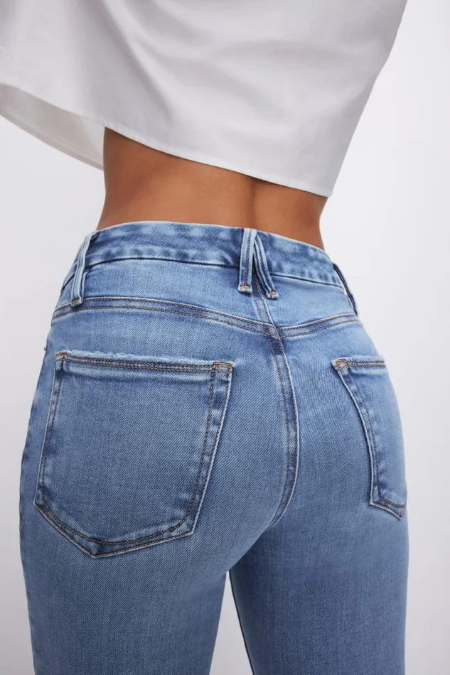 Women GOOD AMERICAN Jeans SOFTTECH GOOD LEGS CROPPED MINI BOOTJEANS Indigo521