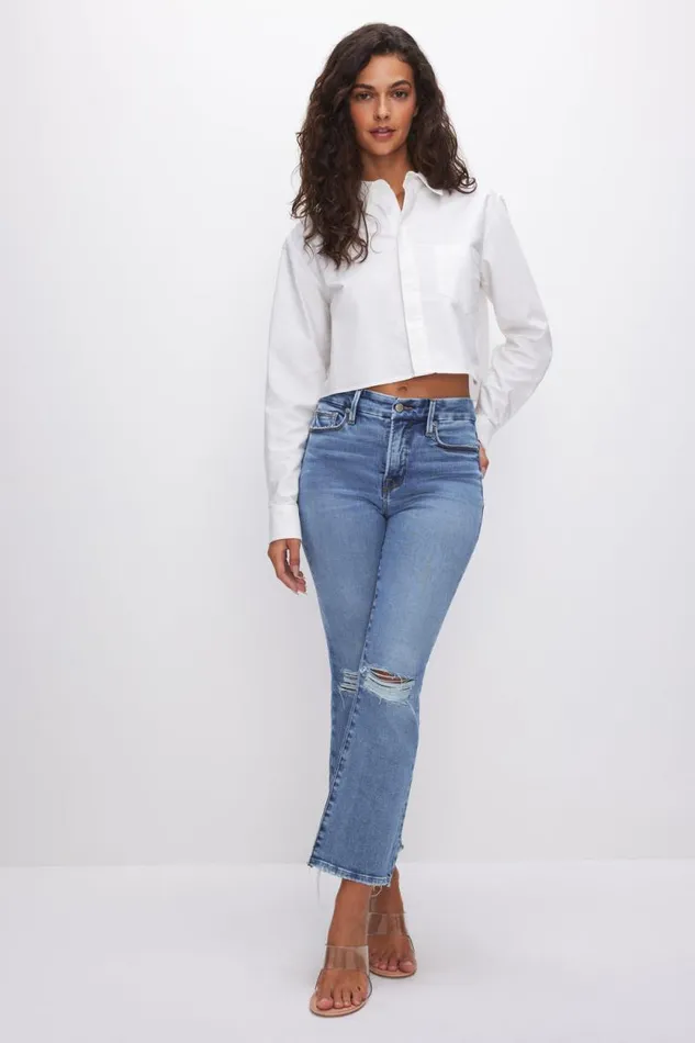 Women GOOD AMERICAN Jeans SOFTTECH GOOD LEGS CROPPED MINI BOOTJEANS Indigo521