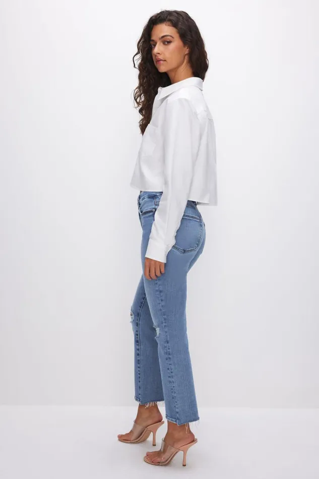 Women GOOD AMERICAN Jeans SOFTTECH GOOD LEGS CROPPED MINI BOOTJEANS Indigo521