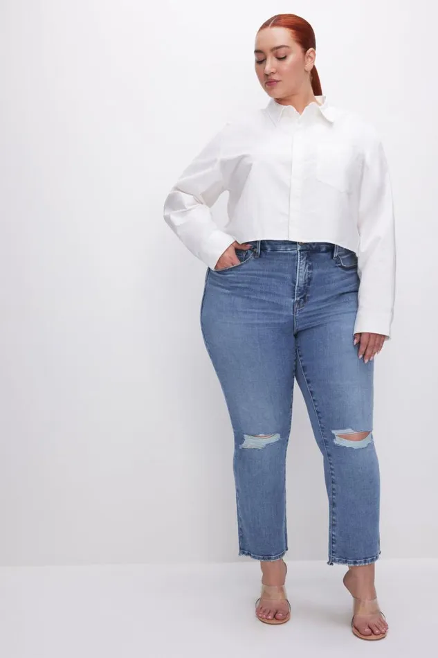 Women GOOD AMERICAN Jeans SOFTTECH GOOD LEGS CROPPED MINI BOOTJEANS Indigo521