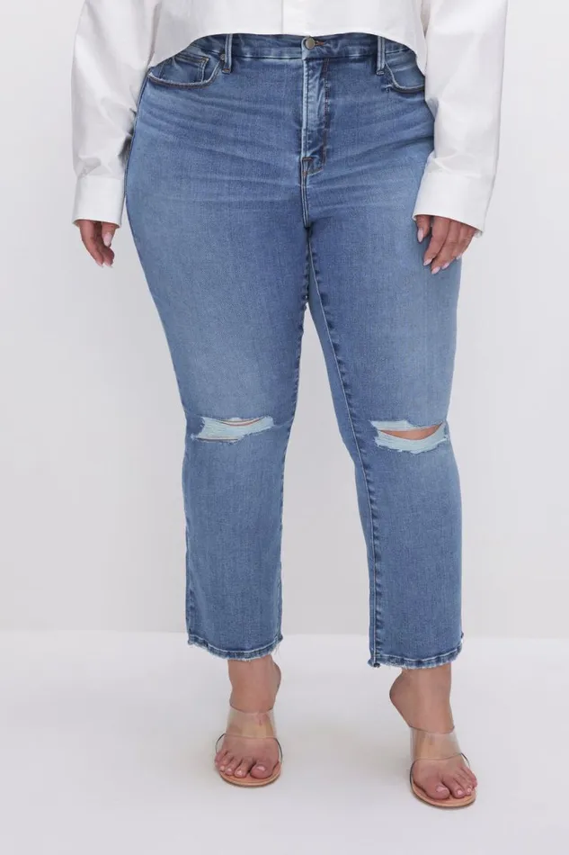 Women GOOD AMERICAN Jeans SOFTTECH GOOD LEGS CROPPED MINI BOOTJEANS Indigo521