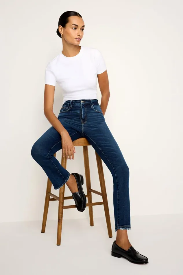 Women GOOD AMERICAN Jeans SOFTTECH GOOD LEGS STRAIGHTJEANS Indigo511