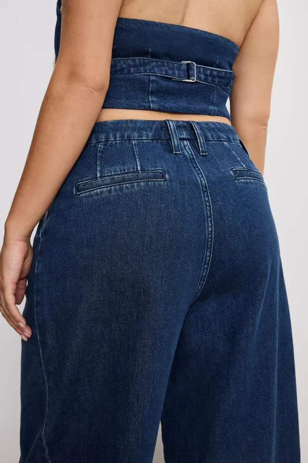Women GOOD AMERICAN Pants 90S PLEATED DENIMTROUSERS Indigo724 Women GOOD AMERICAN Pants 90S PLEATED DENIMTROUSERS Indigo724