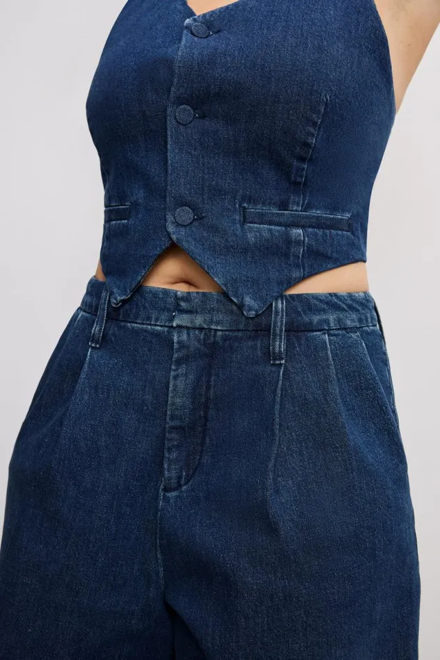 Women GOOD AMERICAN Pants 90S PLEATED DENIMTROUSERS Indigo724 Women GOOD AMERICAN Pants 90S PLEATED DENIMTROUSERS Indigo724