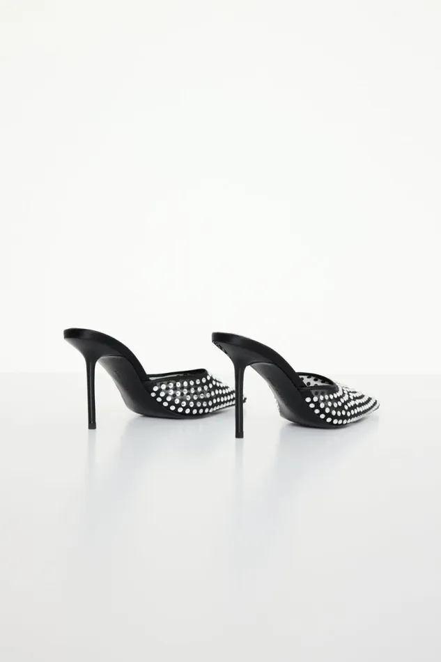 Women GOOD AMERICAN Shoes DIAMOND MESHMULE Black001