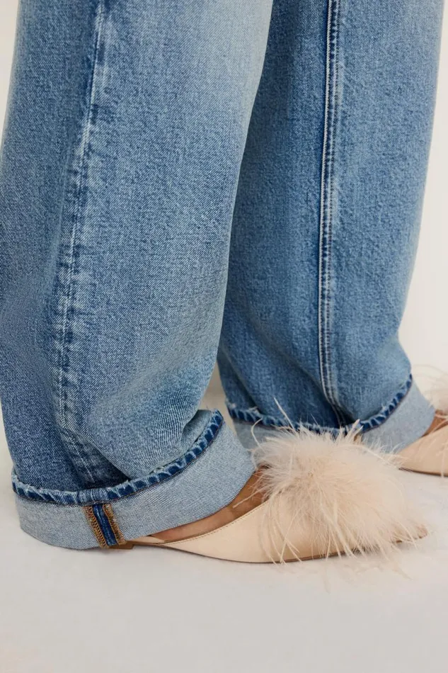 Women GOOD AMERICAN Shoes FEATHERFLATS Champagne005