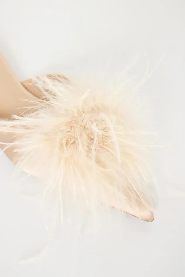 Women GOOD AMERICAN Shoes FEATHERFLATS Champagne005