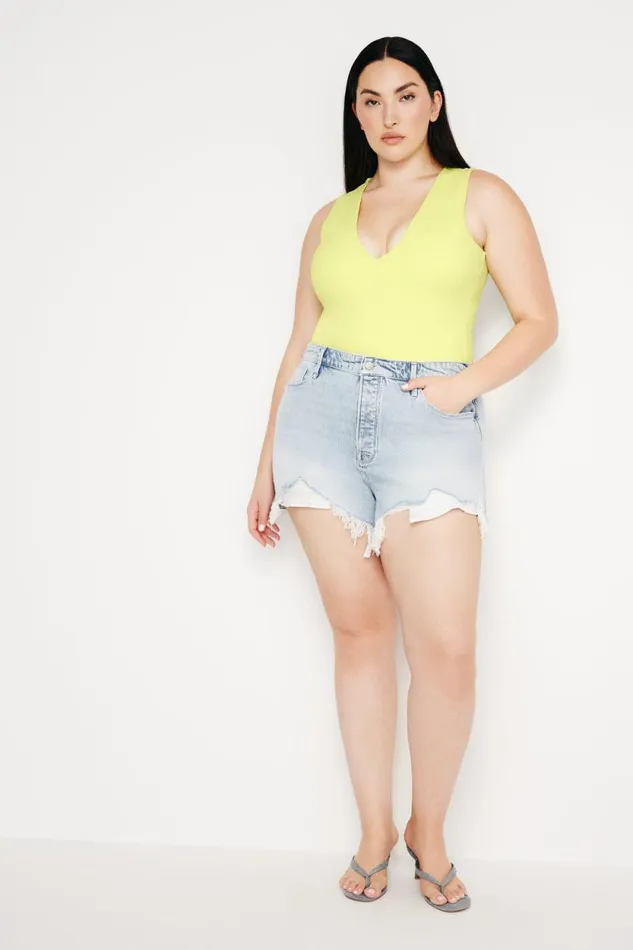 Women GOOD AMERICAN Shorts and Skirts BOMBSHELLSHORTS Indigo675
