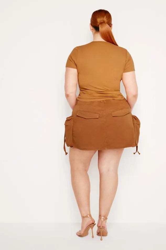 Women GOOD AMERICAN Shorts and Skirts CARGO MINISKIRT Canyon003