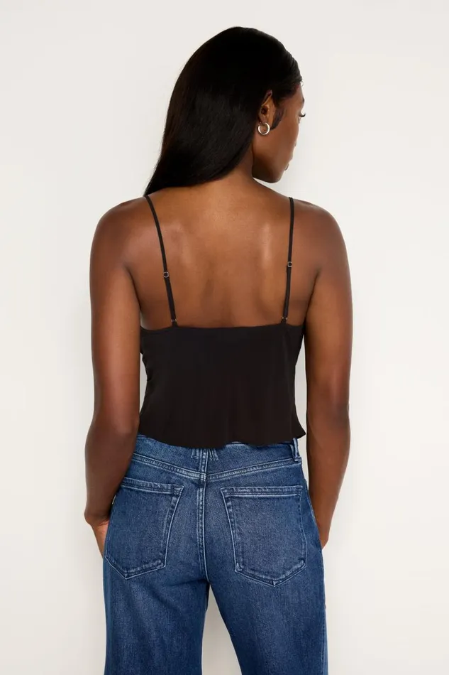 Women GOOD AMERICAN Tops CHIFFON COWLCAMISOLE Black001