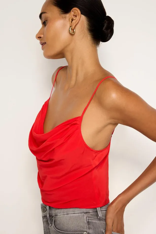 Women GOOD AMERICAN Tops CHIFFON COWLCAMISOLE Grenadine003