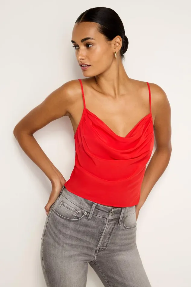 Women GOOD AMERICAN Tops CHIFFON COWLCAMISOLE Grenadine003