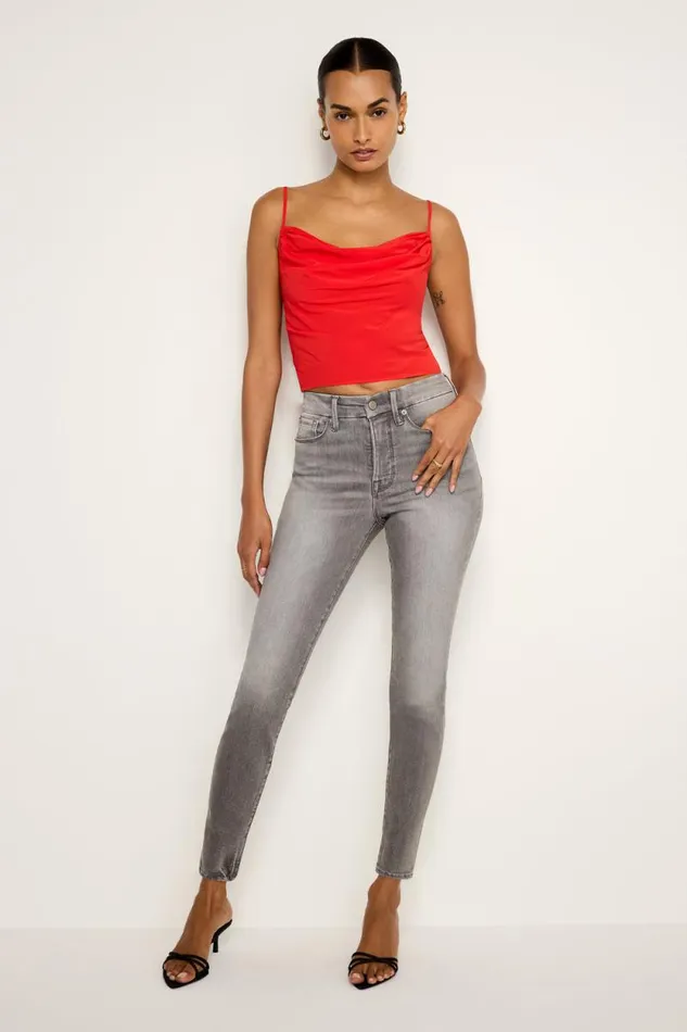 Women GOOD AMERICAN Tops CHIFFON COWLCAMISOLE Grenadine003
