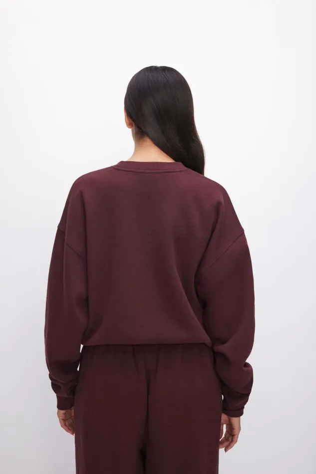 Women GOOD AMERICAN Tops NEW YORK BRUSHED FLEECE GRAPHICSWEATSHIRT Malbec003
