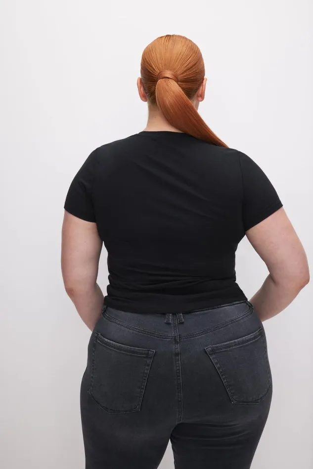 Women GOOD AMERICAN Tops SUPER STRETCH BABYTEE Black001
