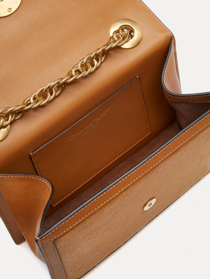 Women Handbags Oscar De La Renta Haircalf TRO Bag Nude