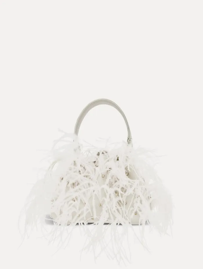 Women Handbags Oscar De La Renta Nano Ostrich Feather O Handle Bag Ivory Women Handbags Oscar De La Renta Nano Ostrich Feather O Handle Bag Ivory