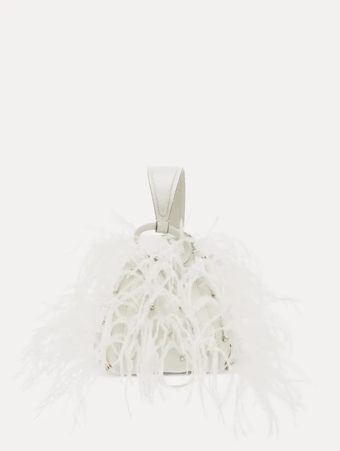 Women Handbags Oscar De La Renta Nano Ostrich Feather O Handle Bag Ivory Women Handbags Oscar De La Renta Nano Ostrich Feather O Handle Bag Ivory