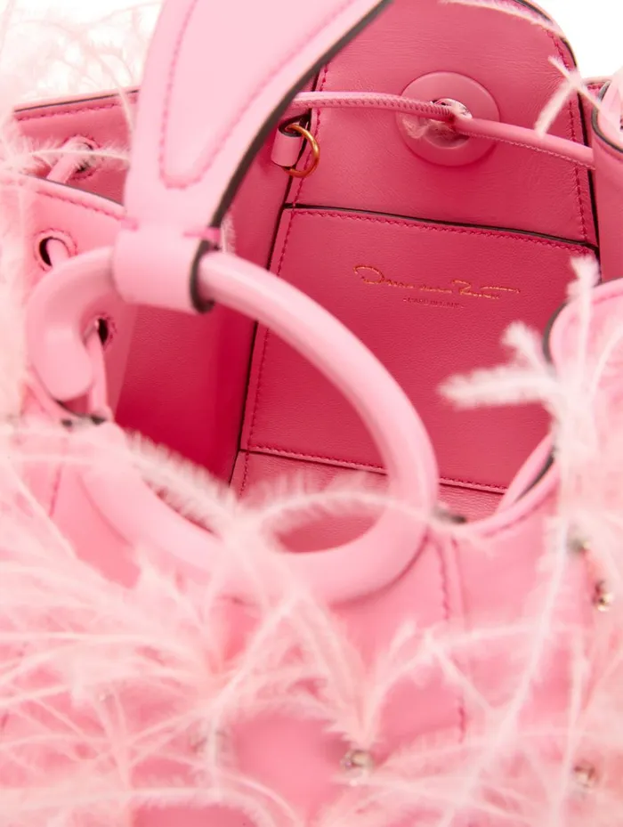 Women Handbags Oscar De La Renta Ostrich Feather O Handle Bag Pink Women Handbags Oscar De La Renta Ostrich Feather O Handle Bag Pink