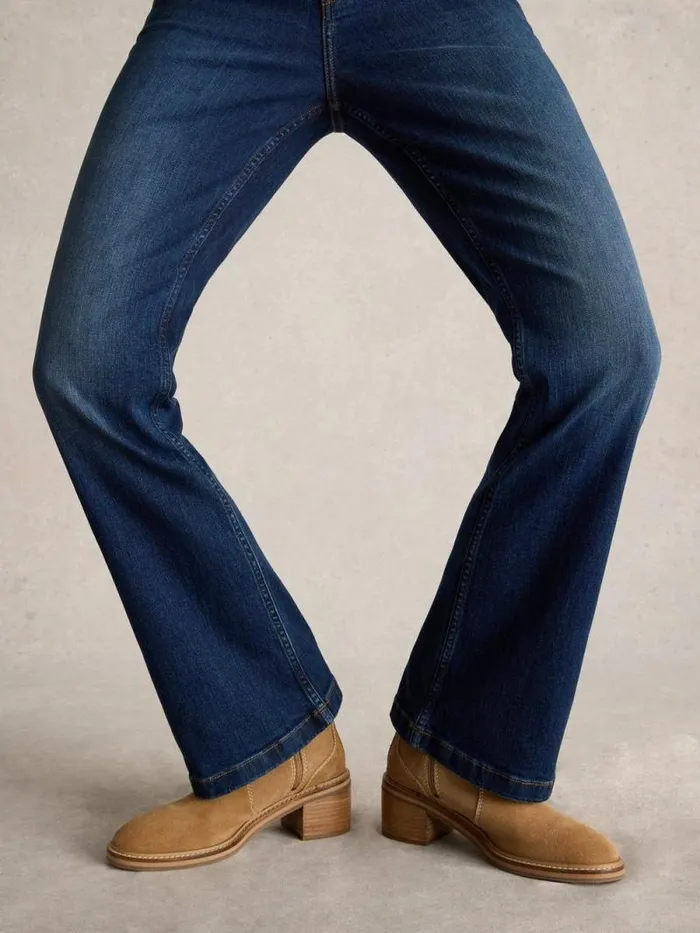 Women Harriet Bootcut Jean Mid Denim White Stuff Trousers