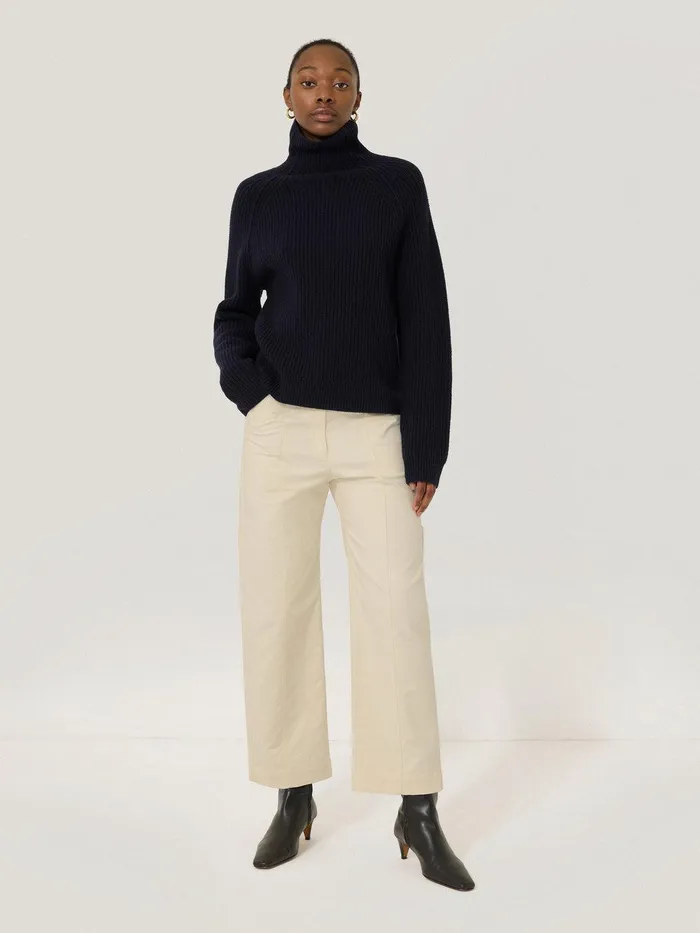 Women Hatton Cropped Trouser Cream Jigsaw Trousers