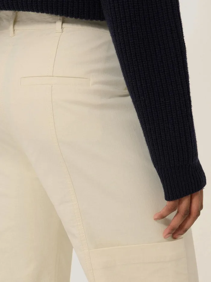 Women Hatton Cropped Trouser Cream Jigsaw Trousers