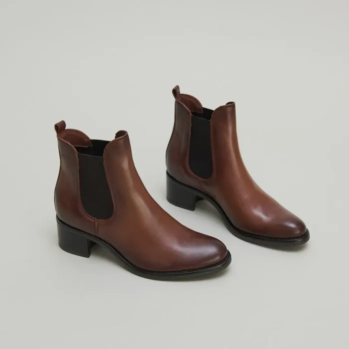 Women Heeled Lowboots Cognac JONAK Ankle Boots Lowboots