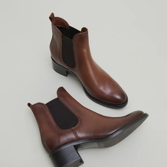 Women Heeled Lowboots Cognac JONAK Ankle Boots Lowboots