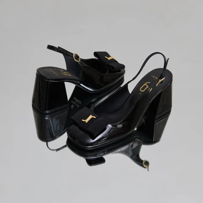 Women Heeled Slingbacks Black JONAK 60 Years