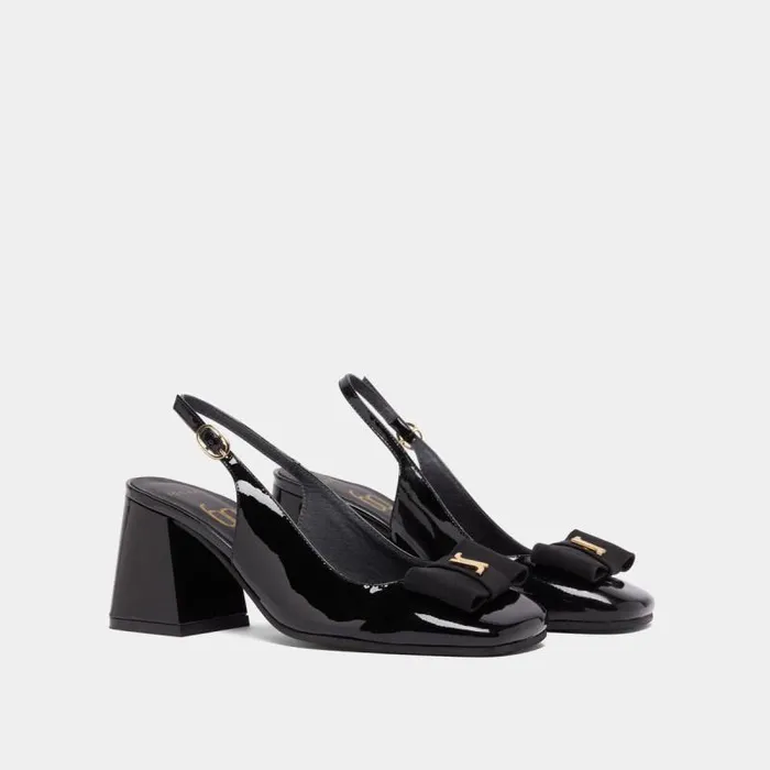 Women Heeled Slingbacks Black JONAK 60 Years