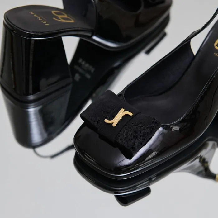 Women Heeled Slingbacks Black JONAK 60 Years
