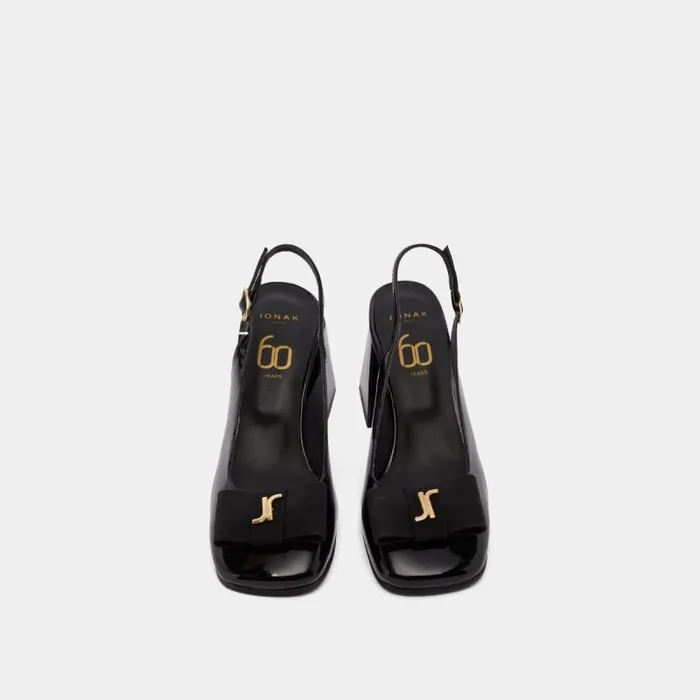 Women Heeled Slingbacks Black JONAK 60 Years