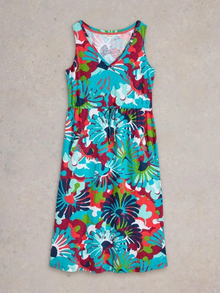 Women Heidi Jersey Midi Dress Navy Print White Stuff Dresses Women Heidi Jersey Midi Dress Navy Print White Stuff Dresses