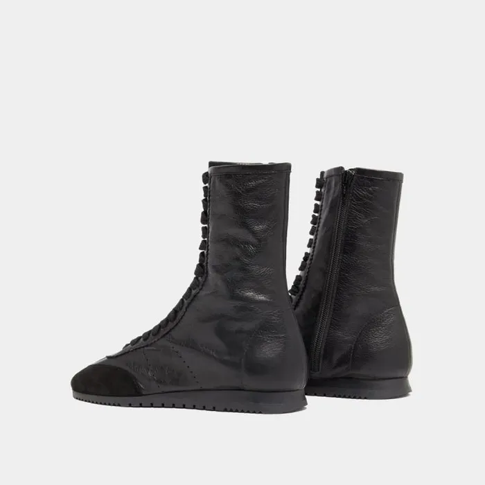 Women High Laceup Sneakers Black Black JONAK Sneakers