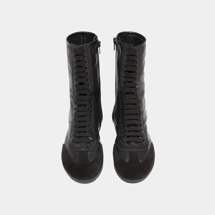 Women High Laceup Sneakers Black Black JONAK Sneakers