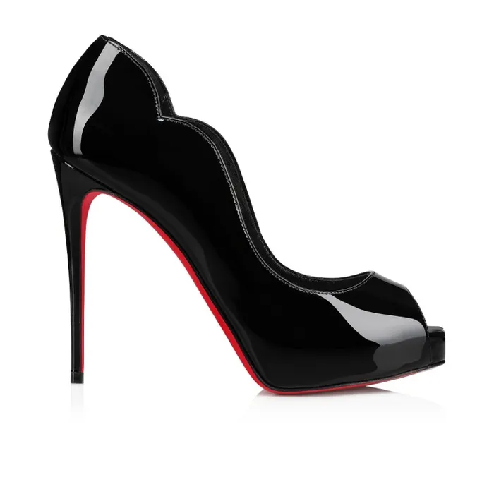 Women Hot Chick Alta 120 Mm Pumps 8211 Patent Leather 8211 Black Christian Louboutin Platforms
