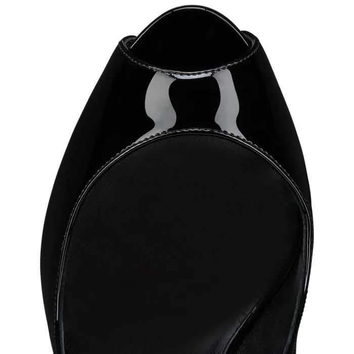 Women Hot Chick Alta 120 Mm Pumps 8211 Patent Leather 8211 Black Christian Louboutin Platforms