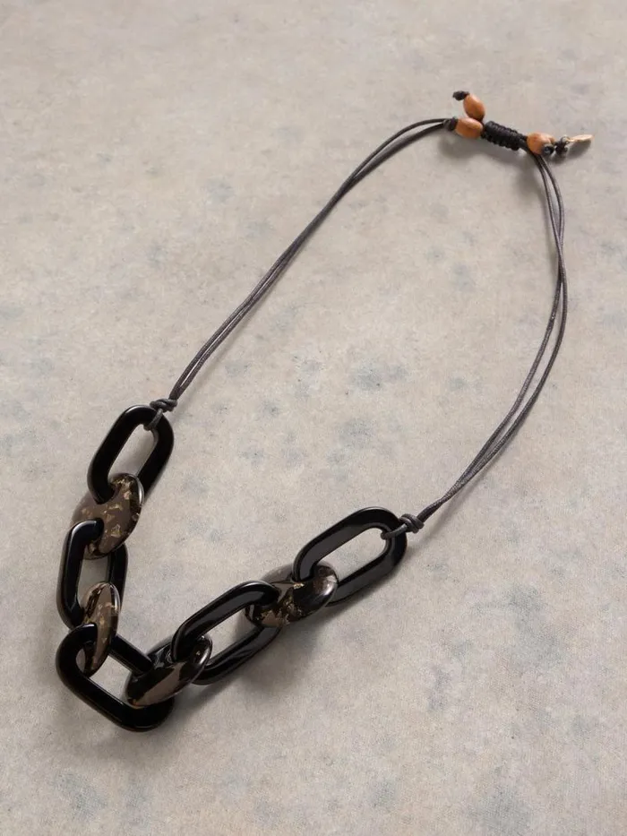 Women IVY CHAIN NECKLACE Black Multi White Stuff Jewellery