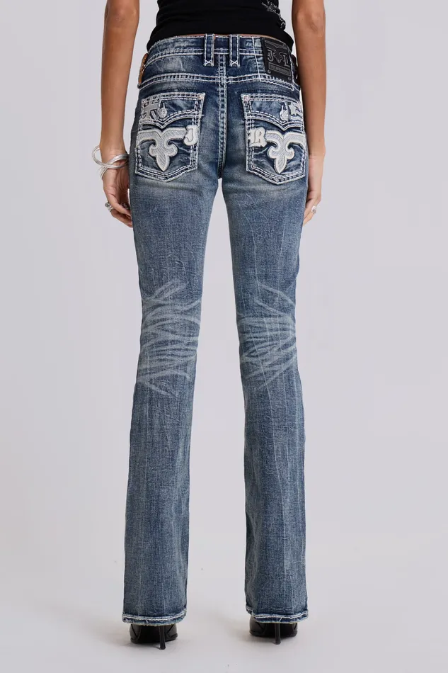 Women Jaded London Shop Rock Revival Madison Bootcut Jeans Tops
